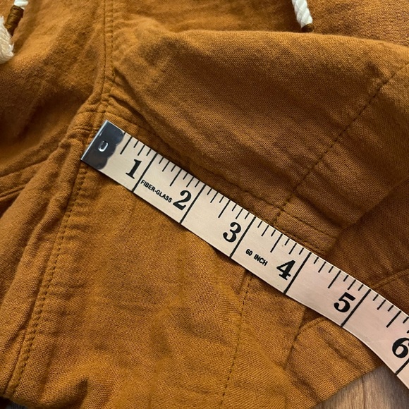 Old Navy 2X Brown Terracotta 100% Cotton Drawstring Stretch Shorts Pockets - Picture 3 of 9